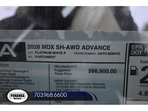 New 2026 Acura MDX w/ Advance Package AWD/4WD image 38