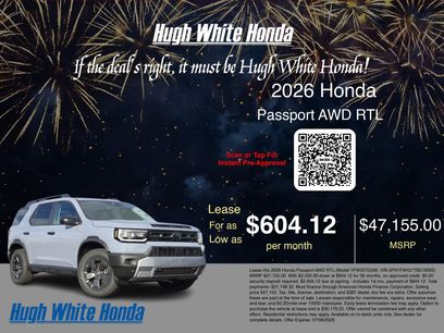 New 2026 Honda Passport RTL
