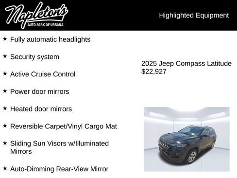 Used 2025 Jeep Compass Latitude w/ Sun & Sound Group AWD/4WD image 8