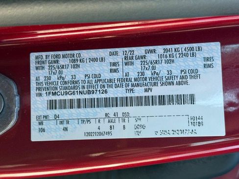 Certified 2022 Ford Escape SE w/ Convenience Package image 29