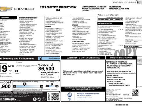 Used 2023 Chevrolet Corvette Stingray Premium Conv w/ Z51 Performance Package RWD image 24