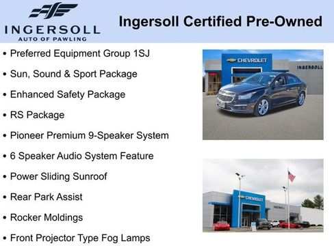 Used 2016 Chevrolet Cruze LTZ w/ Sun, Sound and Sport Package image 5