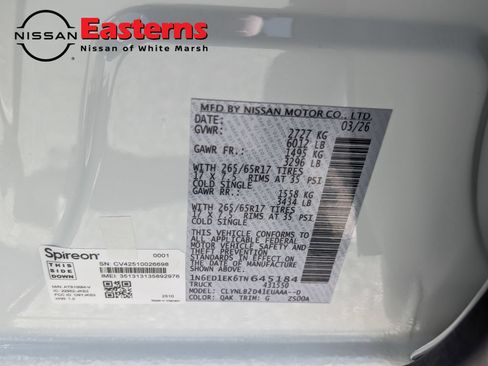 New 2026 Nissan Frontier SV w/ All-Weather Content Package AWD/4WD image 29