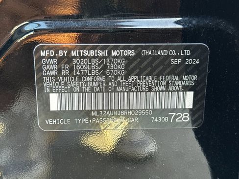 Used 2024 Mitsubishi Mirage ES FWD image 31