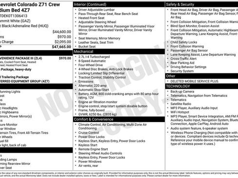 New 2026 Chevrolet Colorado Z71 w/ Z71 Convenience Package 2 AWD/4WD image 2
