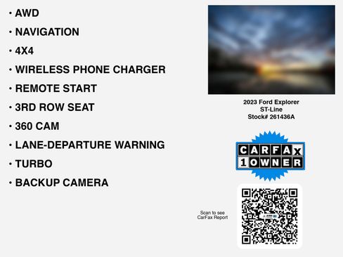 Used 2023 Ford Explorer ST-Line w/ Class IV Trailer Tow Package AWD/4WD image 7