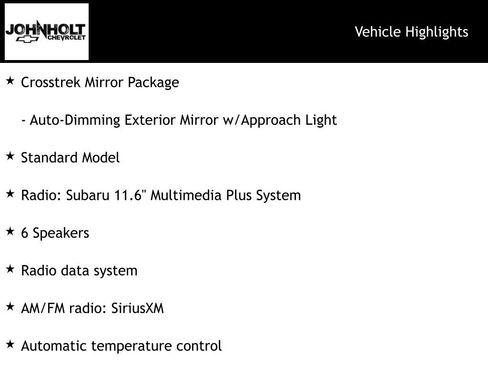 Used 2025 Subaru Crosstrek 2.5i Wilderness w/ Crosstrek Mirror Package image 12