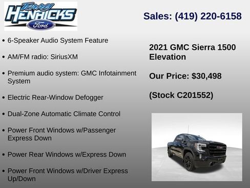 Used 2021 GMC Sierra 1500 Elevation w/ X31 Off-Road Package AWD/4WD image 36