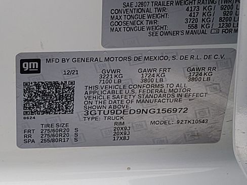 Used 2022 GMC Sierra 1500 SLT w/ SLT Premium Package image 21