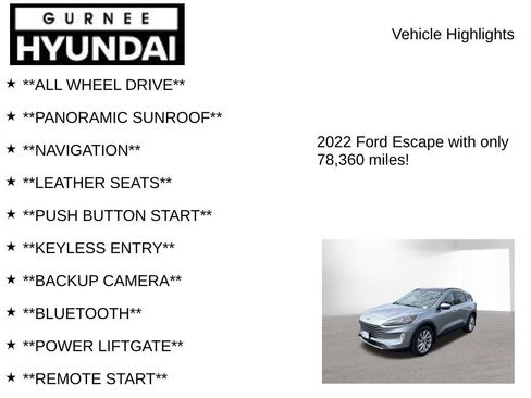 Used 2022 Ford Escape Titanium w/ Titanium Elite Package AWD/4WD image 8