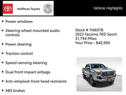 Used 2023 Toyota Tacoma TRD Sport AWD/4WD image 15