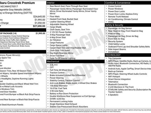Used 2021 Subaru Crosstrek 2.0i Premium w/ Moonroof Package image 17