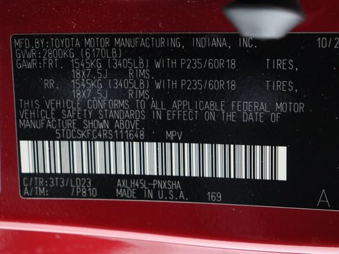 Certified 2024 Toyota Sienna XSE AWD/4WD image 44