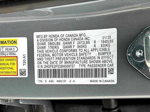 Used 2025 Honda Civic Sport image 21