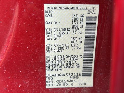 Used 2021 Nissan Titan PRO-4X w/ Pro-4x Convenience Package AWD/4WD image 32