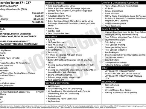 Used 2021 Chevrolet Tahoe Z71 AWD/4WD image 4
