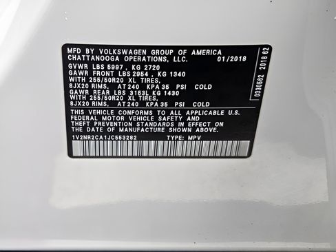 Used 2018 Volkswagen Atlas SEL Premium AWD/4WD image 30