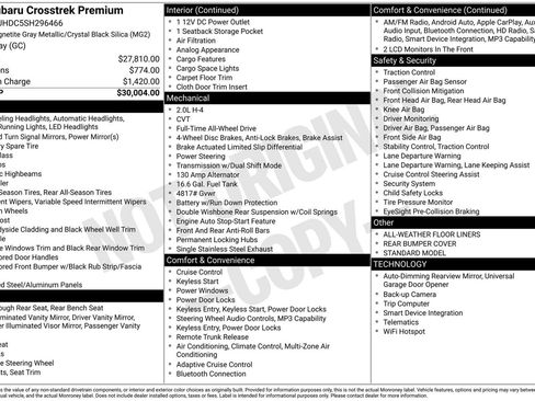 Certified 2025 Subaru Crosstrek 2.5i Premium AWD/4WD image 3