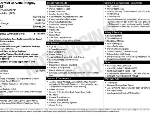Used 2020 Chevrolet Corvette Stingray Premium Cpe w/ 3LT Preferred Equipment Group RWD image 26