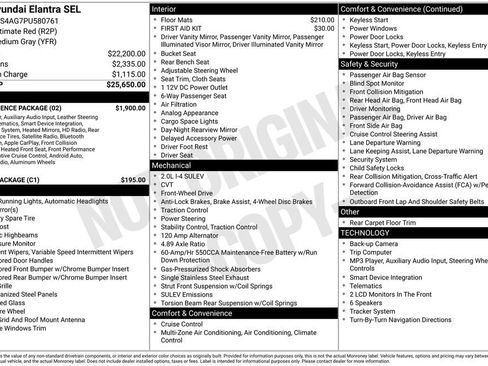 Used 2023 Hyundai Elantra SEL w/ Convenience Package FWD image 3