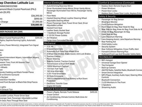 Used 2022 Jeep Cherokee Latitude Lux AWD/4WD image 28