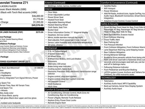 Used 2024 Chevrolet Traverse Z71 w/ LPO, Floor Liner Package AWD/4WD image 16