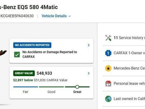 Certified 2023 Mercedes-Benz EQS 580 4MATIC Sedan image 3