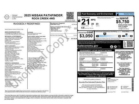 Used 2025 Nissan Pathfinder Rock Creek AWD/4WD image 36