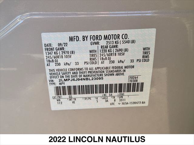 Certified 2022 Lincoln Nautilus FWD w/ Premium Package image 28