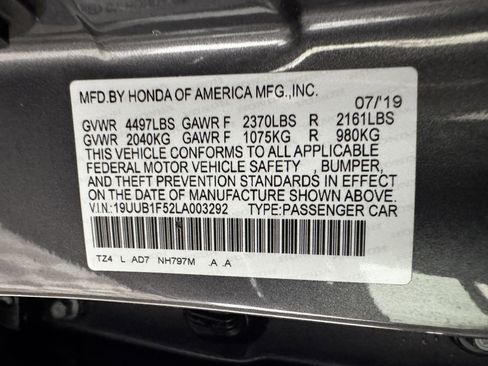 Certified 2020 Acura TLX w/ Technology Package image 53