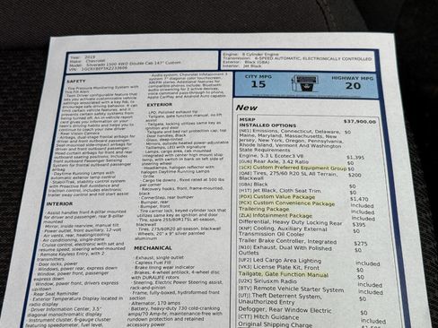 Used 2019 Chevrolet Silverado 1500 Custom w/ Custom Value Package image 32