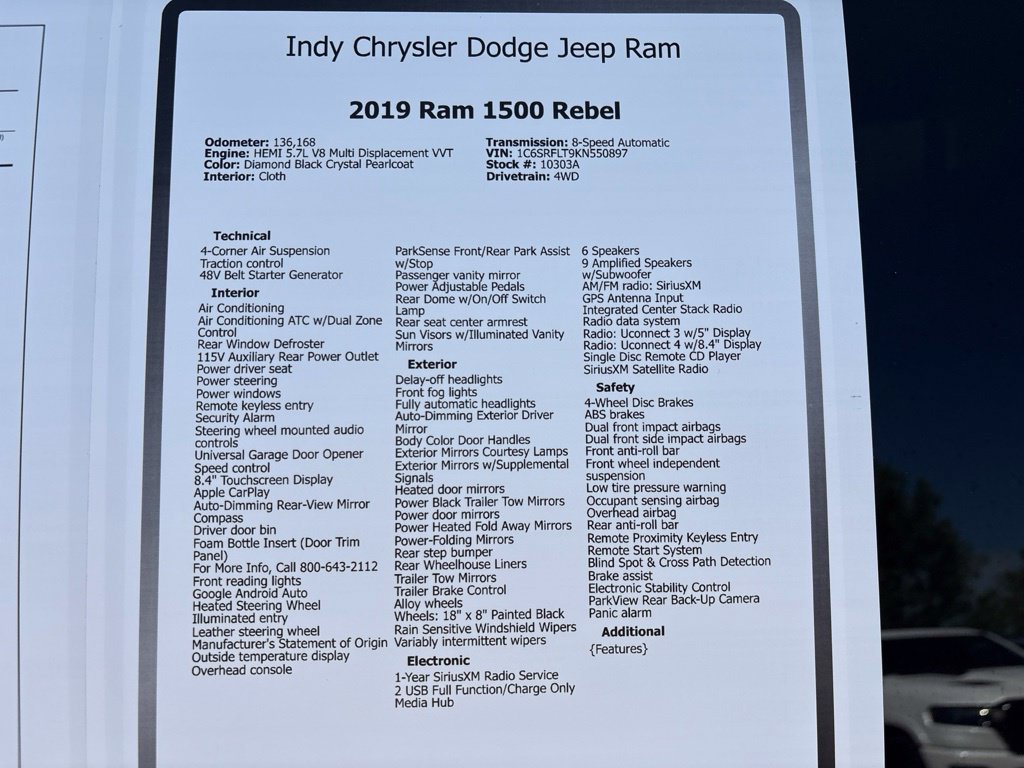 Used 2019 RAM 1500 Rebel w/ Rebel Level 2 Equipment Group AWD/4WD image 28