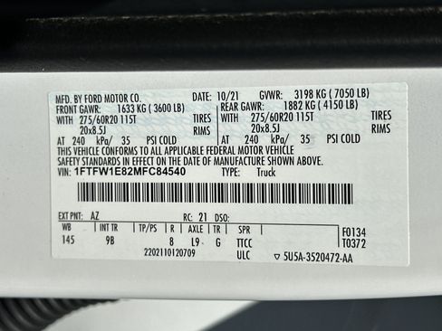 Used 2021 Ford F150 Platinum w/ Equipment Group 701A High AWD/4WD image 28