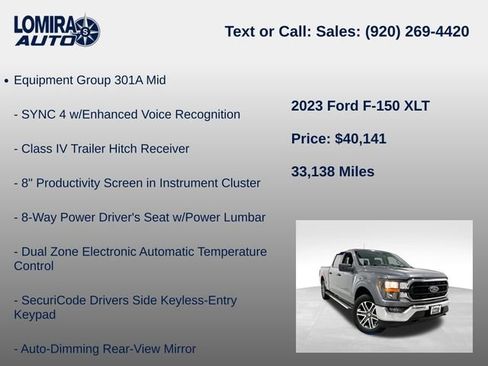Used 2023 Ford F150 XLT w/ Equipment Group 301A Mid AWD/4WD image 8