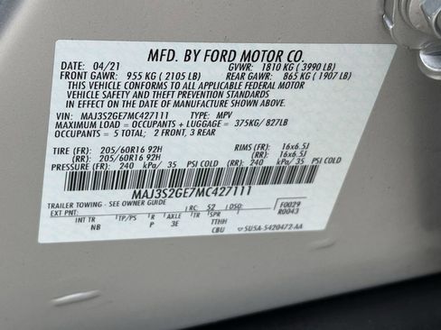 Used 2021 Ford EcoSport SE FWD image 31