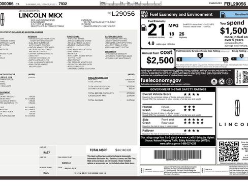 Used 2015 Lincoln MKX FWD w/ Equipment Group 101A image 36