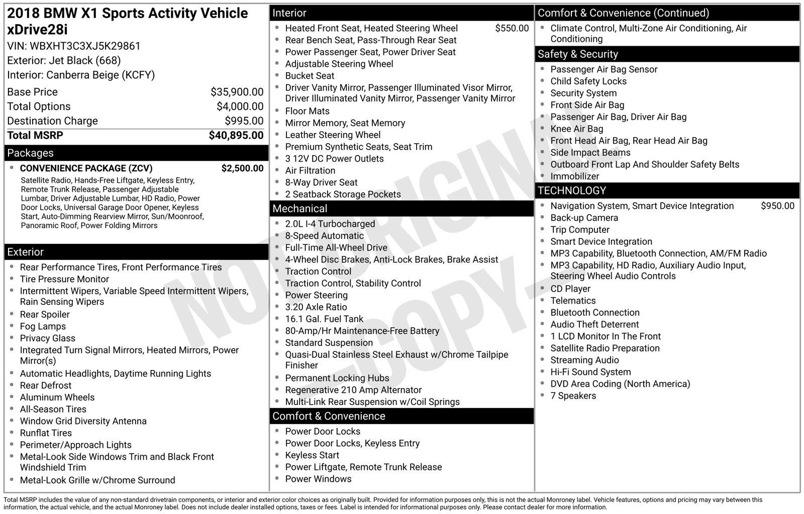 Used 2018 BMW X1 xDrive28i AWD/4WD image 2