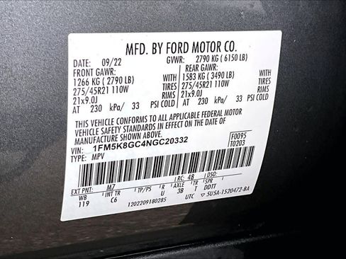Certified 2022 Ford Explorer ST w/ Equipment Group 401A image 33