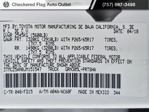 Used 2018 Toyota Tacoma TRD Sport image 47