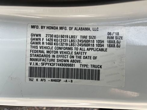 Used 2019 Honda Ridgeline RTL-E image 7