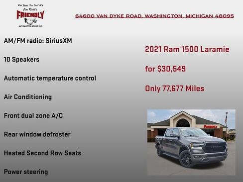Used 2021 RAM 1500 Laramie AWD/4WD image 30