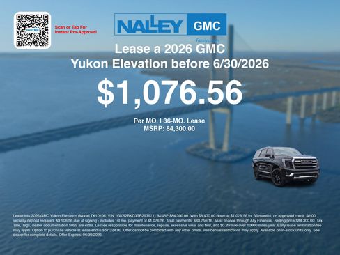 New 2026 GMC Yukon Elevation w/ LPO, Elevation Black Package AWD/4WD image 3