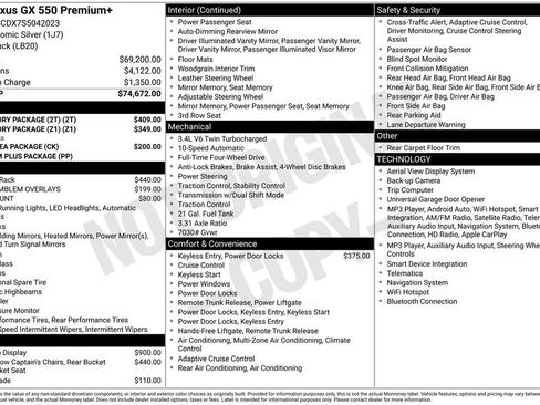 Used 2025 Lexus GX 550 w/ Accessory Package (2T) AWD/4WD image 39