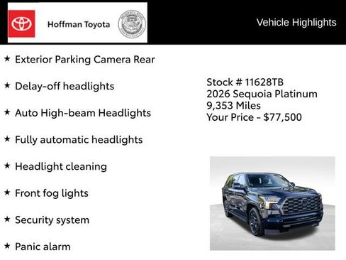 Certified 2026 Toyota Sequoia Platinum AWD/4WD image 37