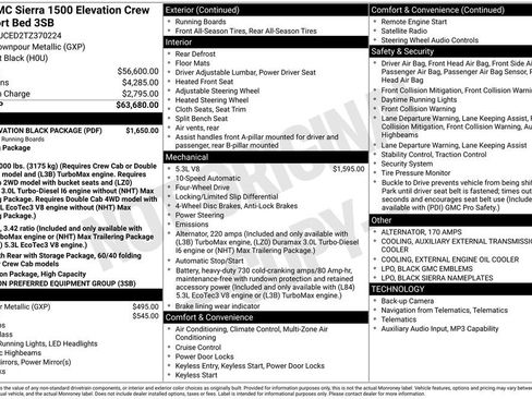 New 2026 GMC Sierra 1500 Elevation w/ LPO, Elevation Black Package AWD/4WD image 4
