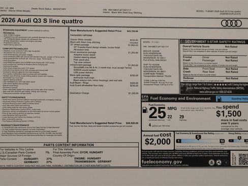 New 2026 Audi Q3 quattro 2.0T image 31