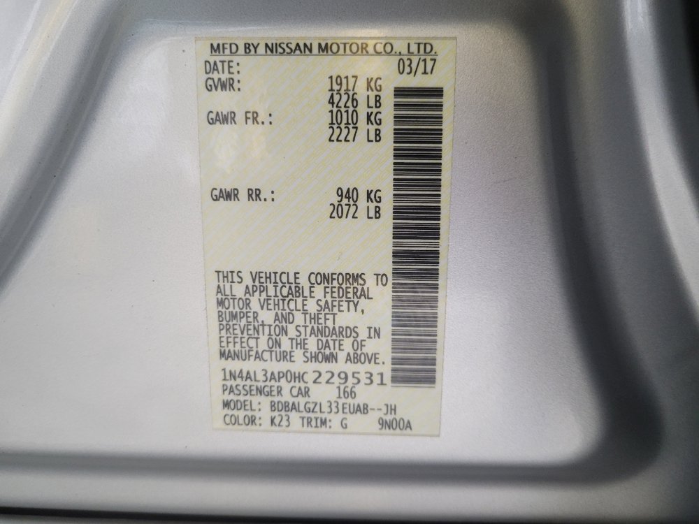 Used 2017 Nissan Altima 2.5 S w/ Power Driver Seat Package FWD image 33