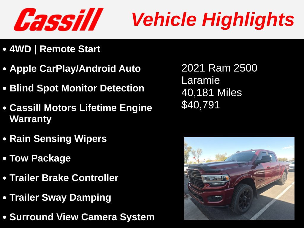 Used 2021 RAM 2500 Laramie w/ Night Edition AWD/4WD image 3