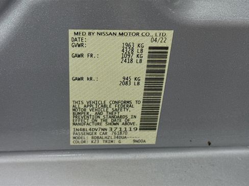 Used 2022 Nissan Altima 2.5 SV image 40