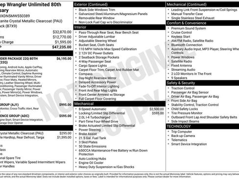 Used 2021 Jeep Wrangler Unlimited Sport AWD/4WD image 36